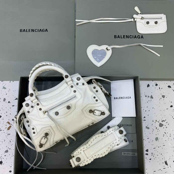 Balenciaga Neo Cagole XS shoulder bag White B70094