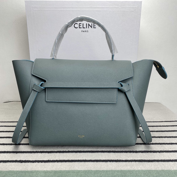Celine Grained Calfskin Belt Bag Blue C10221