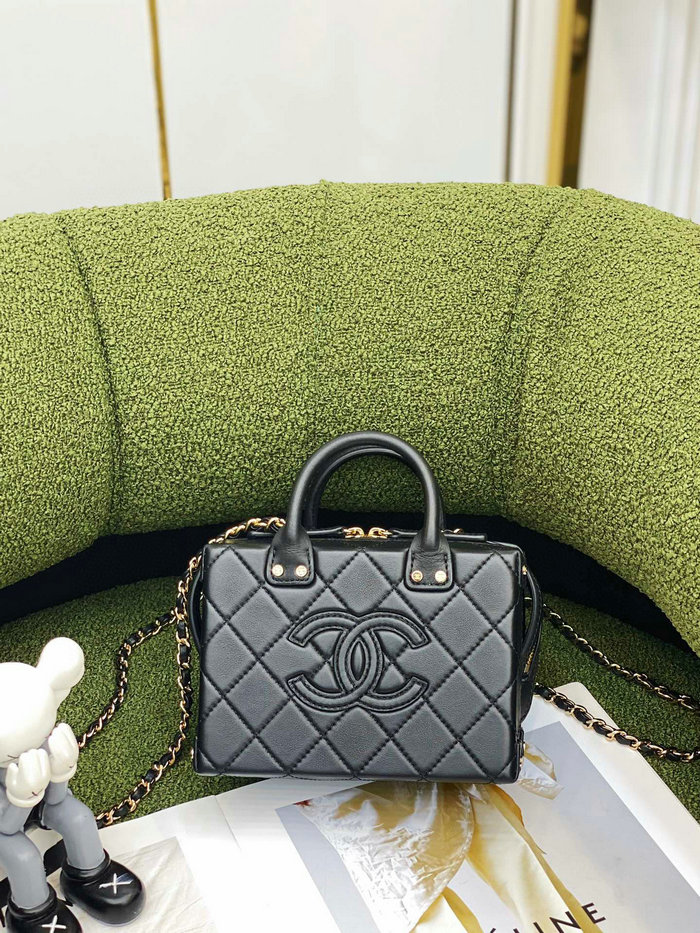 Chanel Small Vanity Case Black AS3344