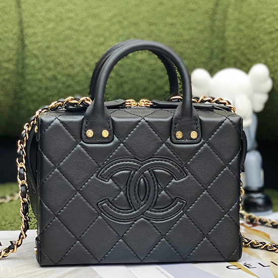Chanel Small Vanity Case Black AS3344