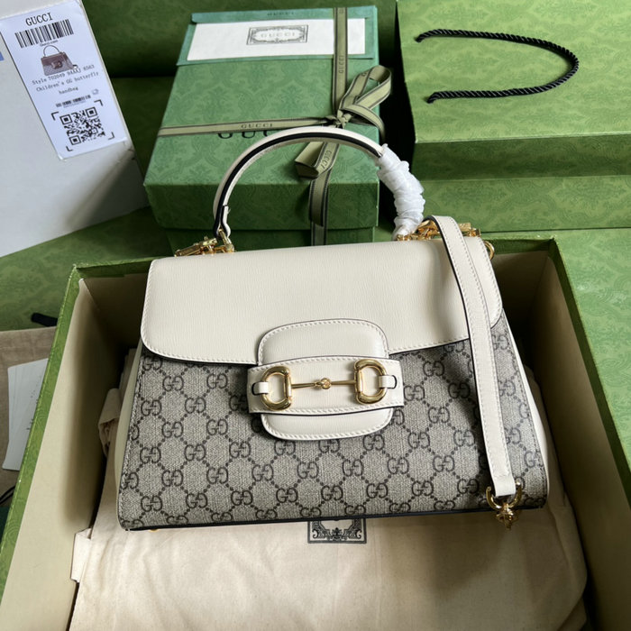Gucci Horsebit 1955 medium bag White 702049