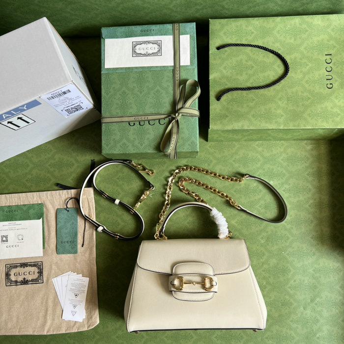 Gucci Horsebit 1955 medium bag White 702049