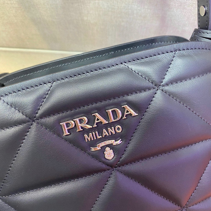 Prada Leather Shoulder Bag Black 1BA311