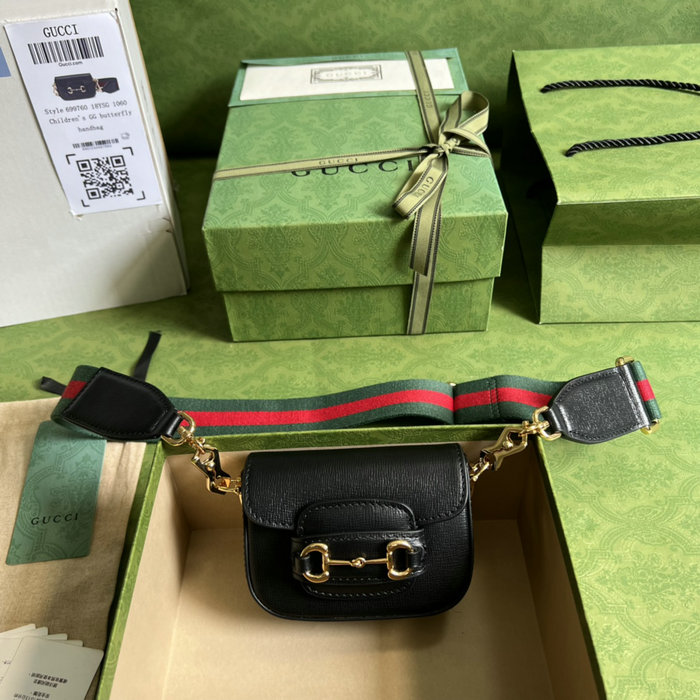 Gucci Horsebit 1955 strap wallet Black 699760