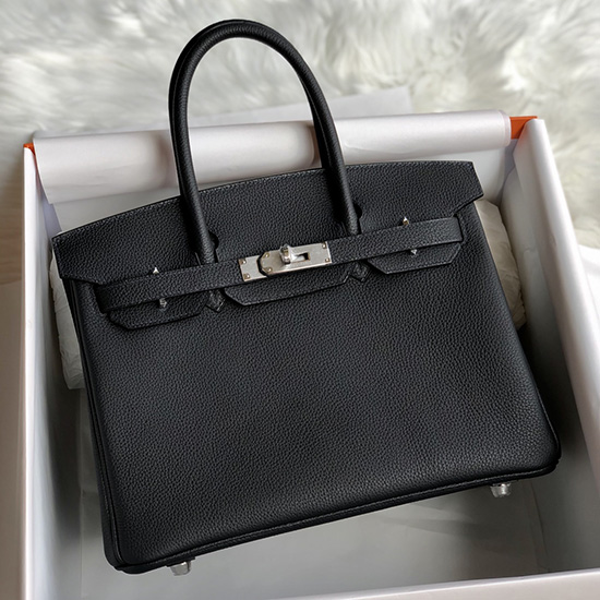 Hermes Togo Leather Birkin Bag Black HB253001