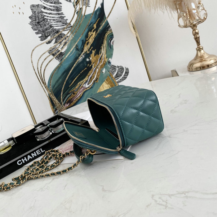 Chanel Vanity Case Bag Green AS81118