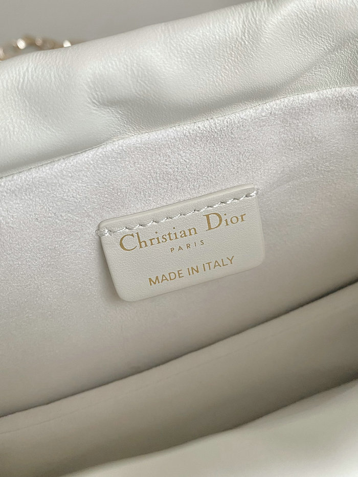 Dior Lady Mini Handbag White D7201
