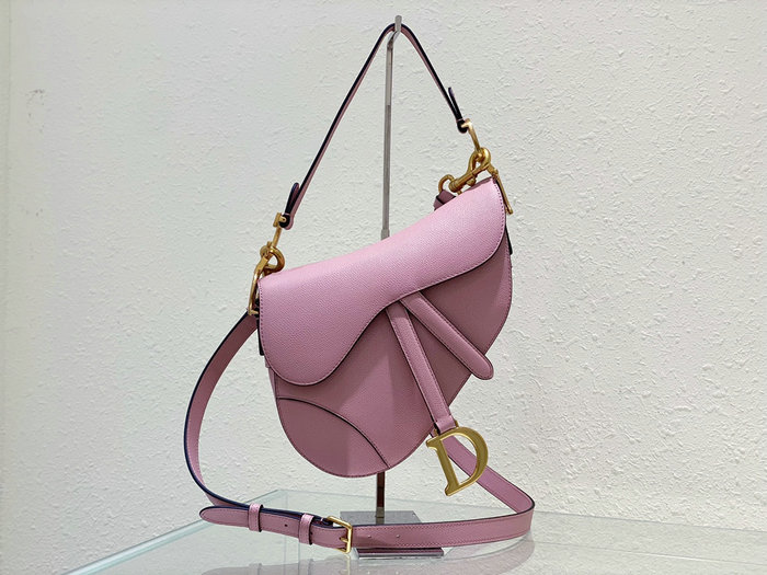 Dior Saddle Bag with Strap Pink M0455