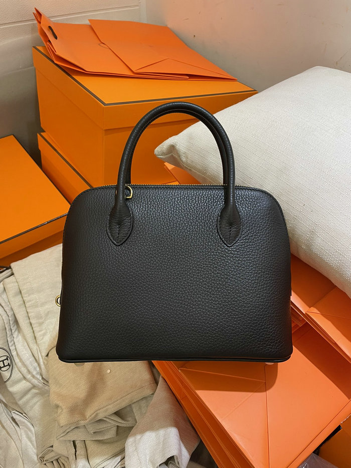 Hermes Bolide Clemence Leather Tote Bag Black HB12601
