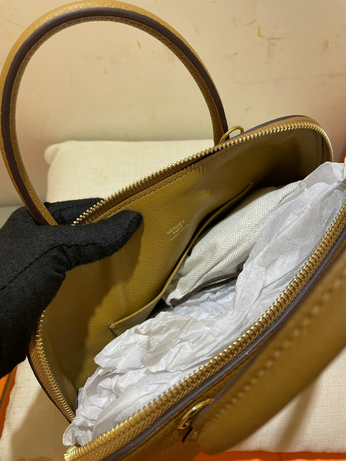 Hermes Bolide Clemence Leather Tote Bag Sesame HB12601