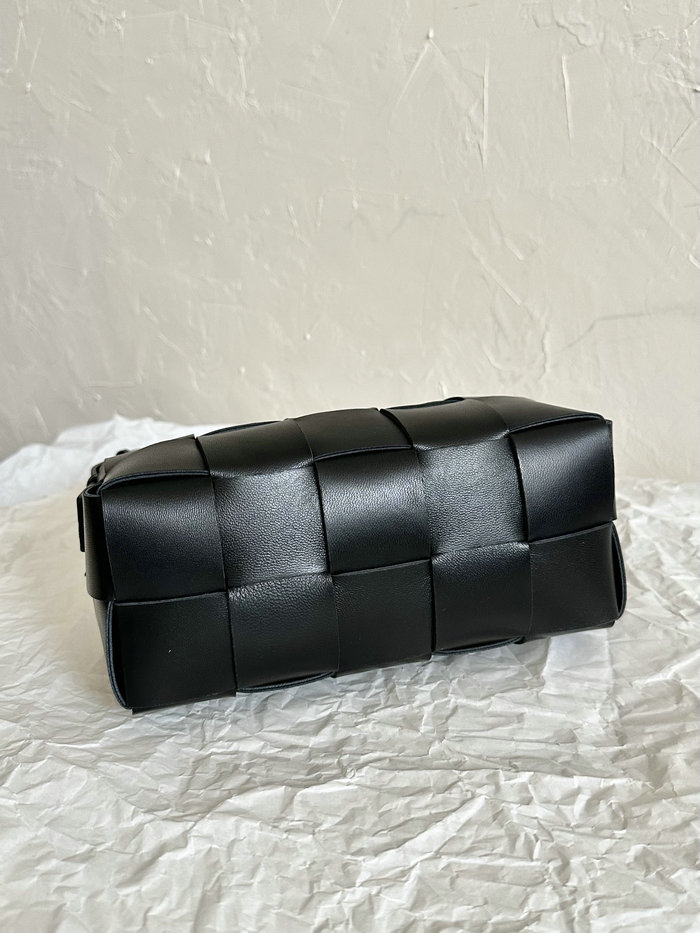 Bottega Veneta Brick Cassette Small Shoulder Bag Black B721966