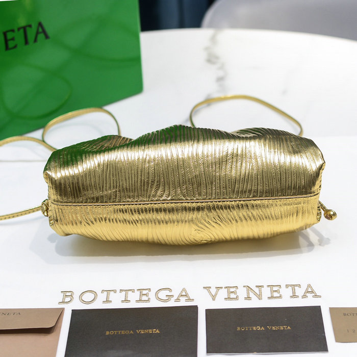 Bottega Veneta Calfskin The Mini Pouch Gold B02111