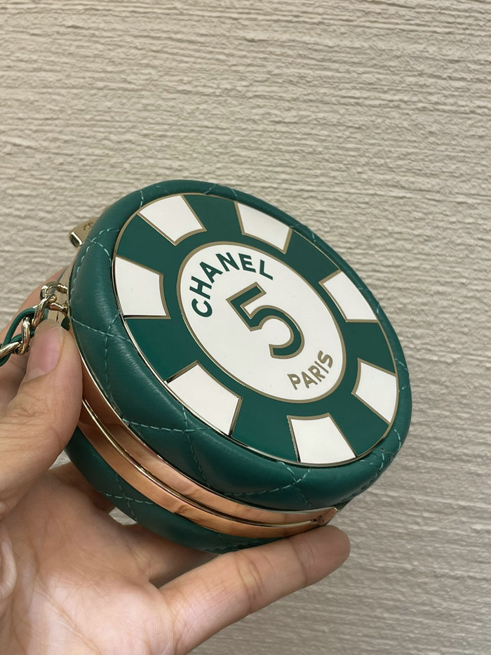 Chanel Clutch with Chain Green AP3074