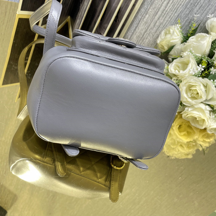 Chanel Small Duma Drawstring Backpack Grey AS2908