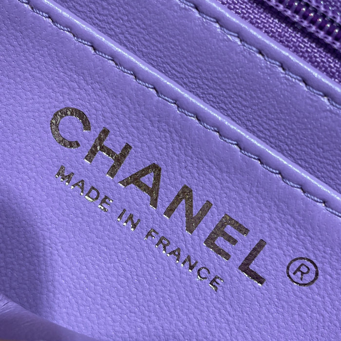 Chanel Tweed Small Flap Bag Blue CF69901