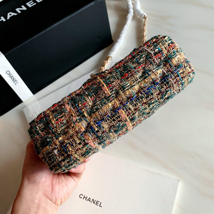 Chanel Tweed Small Flap Bag Blue CF69906