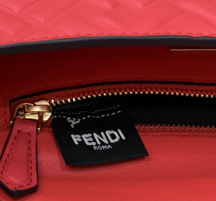 Fendi Baguette Chain Midi Bag Red F8533