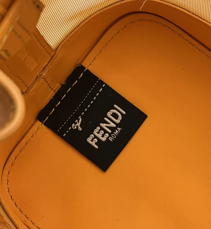 Fendi Mesh Tresor Bucket Bag Orange F8361