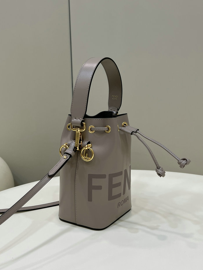 Fendi Mon Treso Bucket Bag Grey F8288