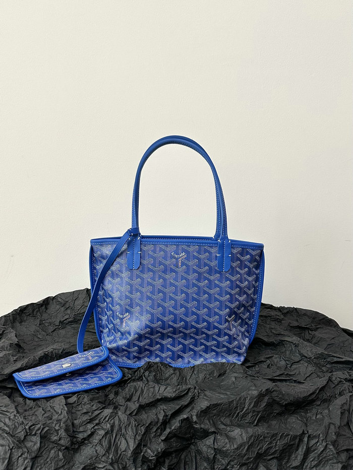 Goyard Goyardine Mini Tote Bag Blue G6003