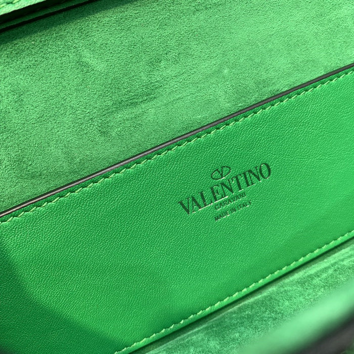 Valentino Loco Embroidered Small Shoulder Bag Green V5032