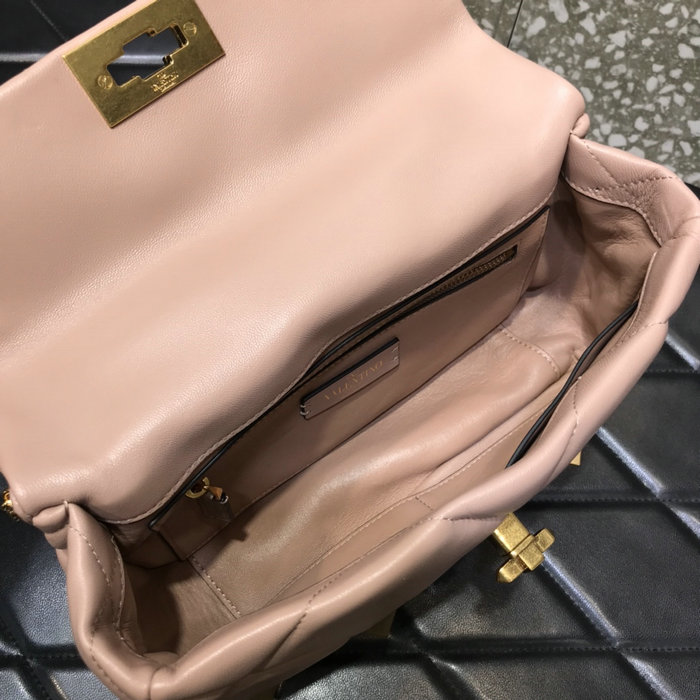 Valentino Medium Roman Stud The Shoulder Bag Pink VM1189
