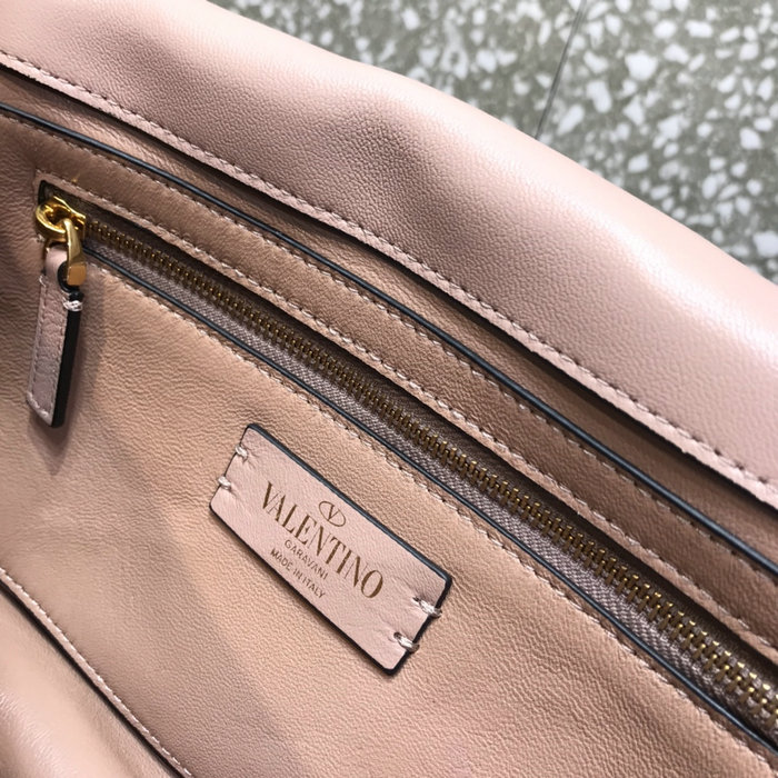 Valentino Medium Roman Stud The Shoulder Bag Pink VM1189