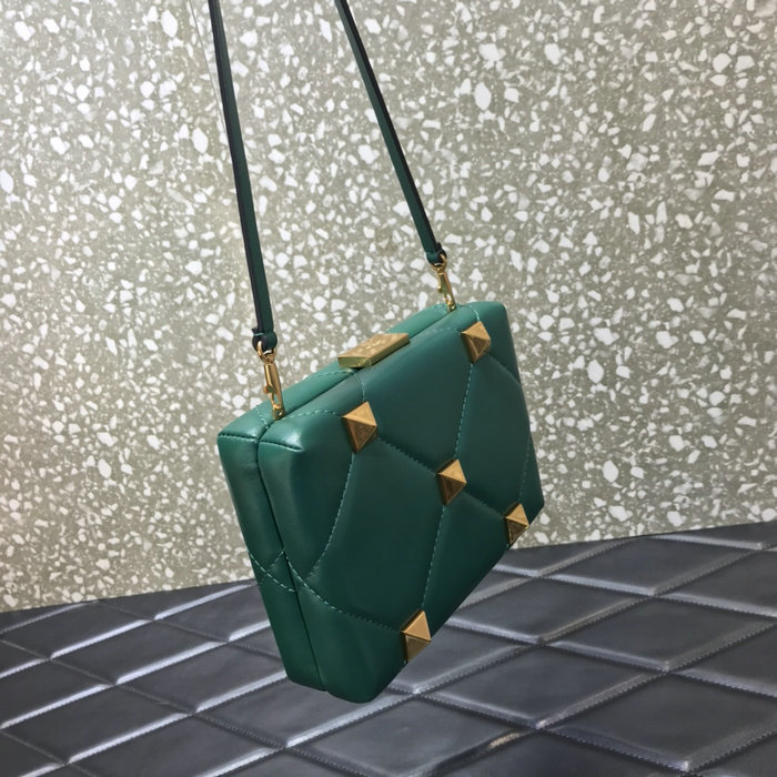Valentino Roman Stud Leather Mini Bag Green V0659