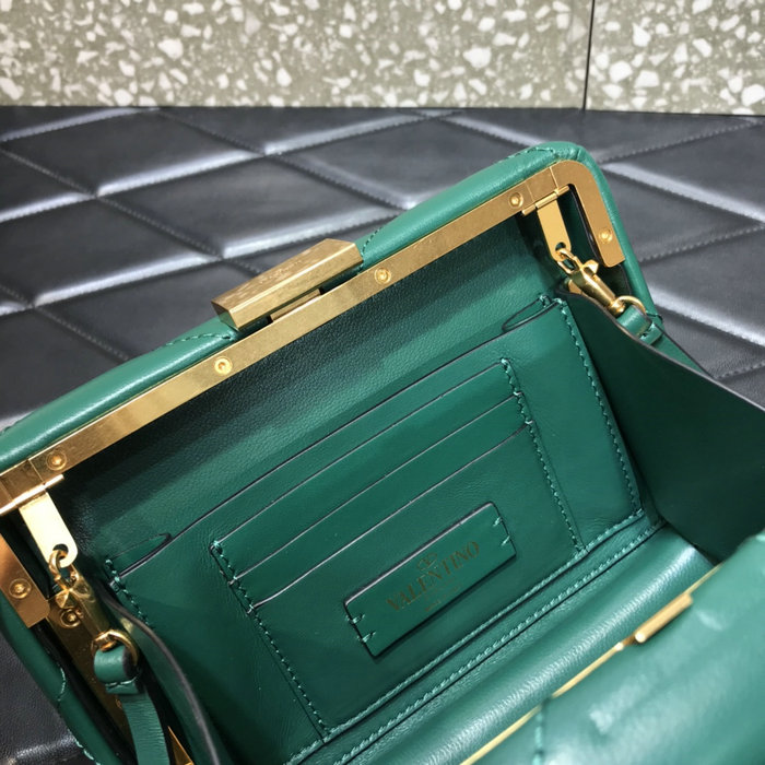 Valentino Roman Stud Leather Mini Bag Green V0659