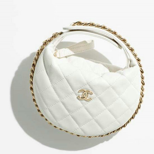 Chanel Lambskin Pouch White AP3095