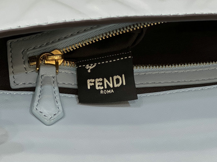 Fendi Baguette Medium Leather Bag Blue F0135