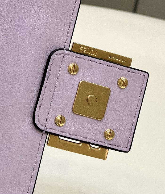 Fendi Baguette Medium Leather Bag Purple F0135
