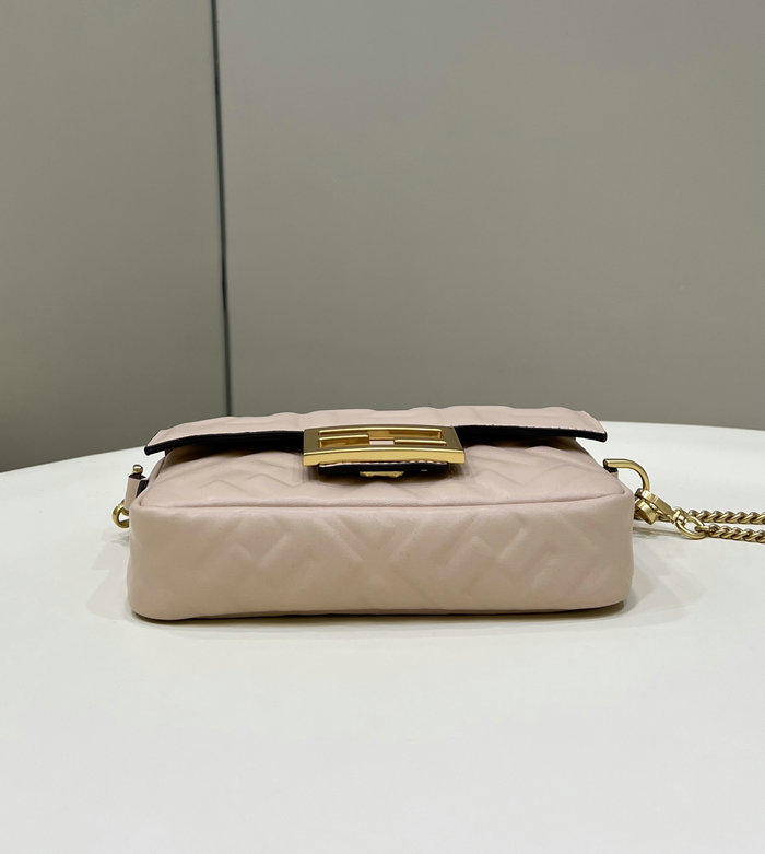 Fendi Baguette Mini leather bag Beige F0191S