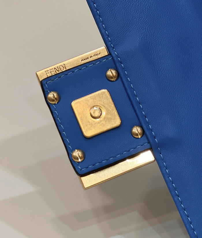 Fendi Baguette Mini leather bag Blue F0191S