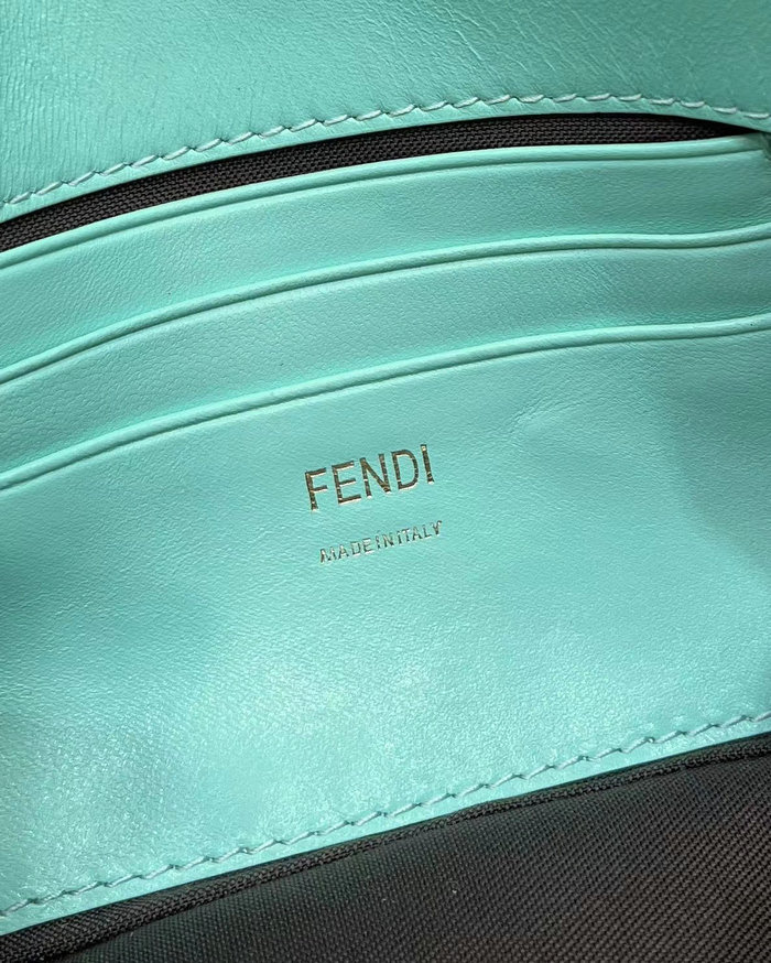 Fendi Baguette Mini leather bag Light Green F0191S