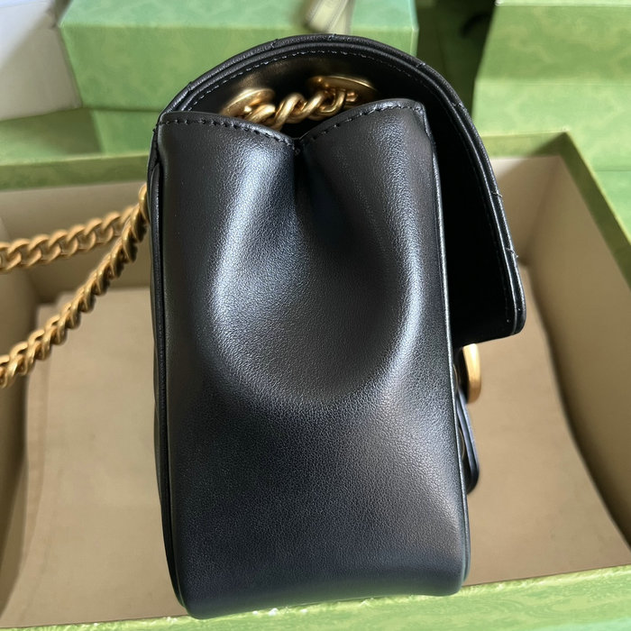 Gucci GG Marmont Matelasse mini shoulder bag Black 739682