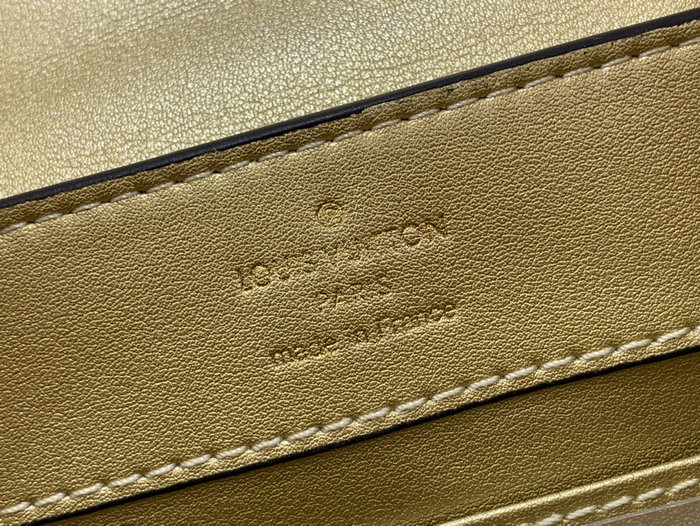 Louis Vuitton Embossed Crocodile Capucines Gold N92175