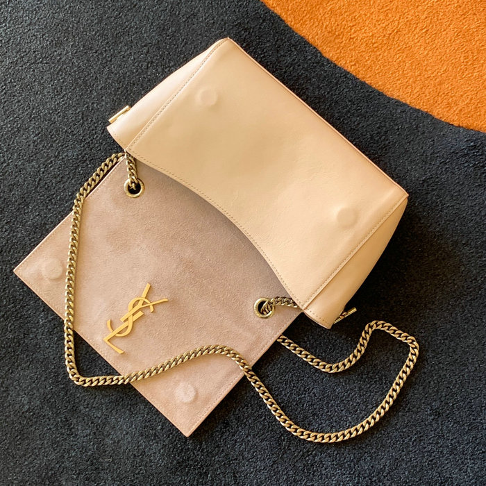 Saint Laurent Smooth Kate Small Reversible Chain Bag Beige 553804