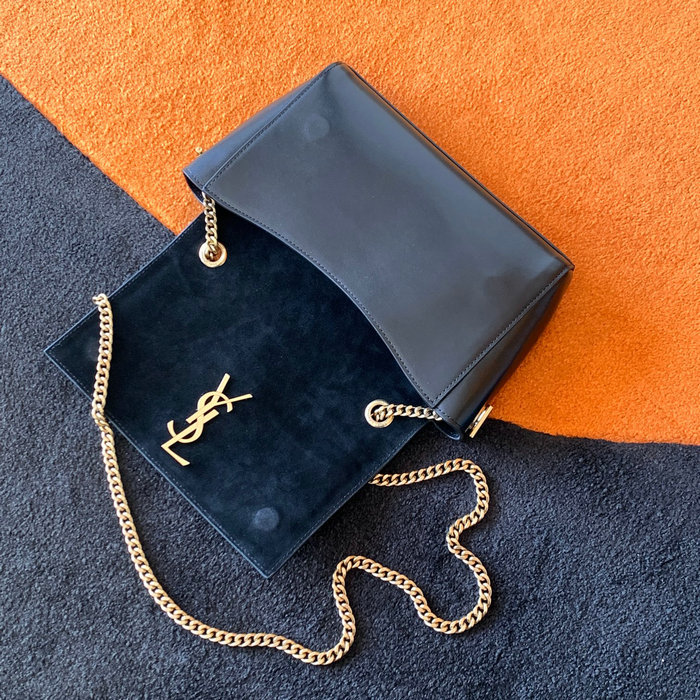 Saint Laurent Smooth Kate Small Reversible Chain Bag Black 553804