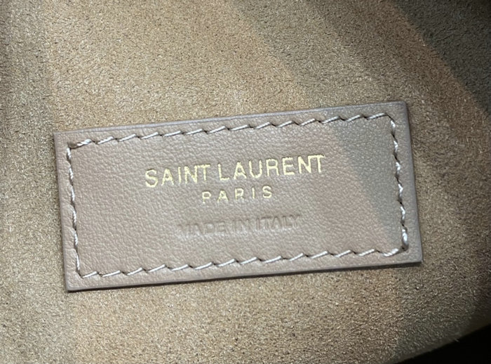 Saint Laurent Smooth Paris Vii Large Flat Hobo Bag Beige 697941