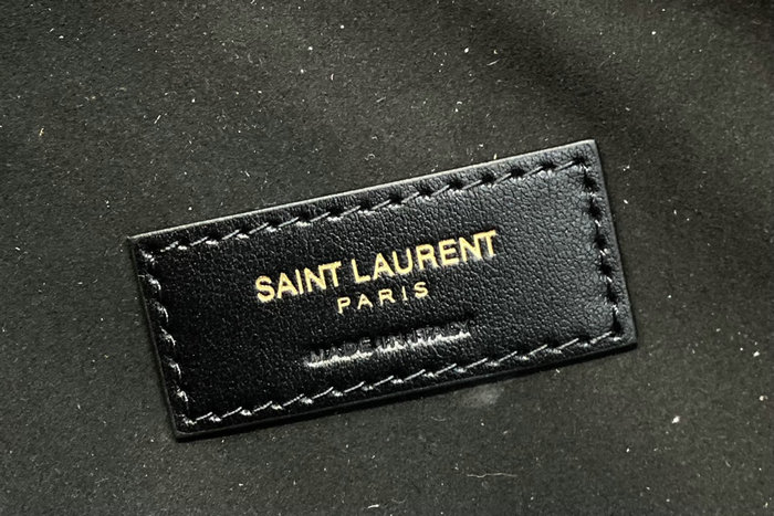 Saint Laurent Smooth Paris Vii Large Flat Hobo Bag Black 697941