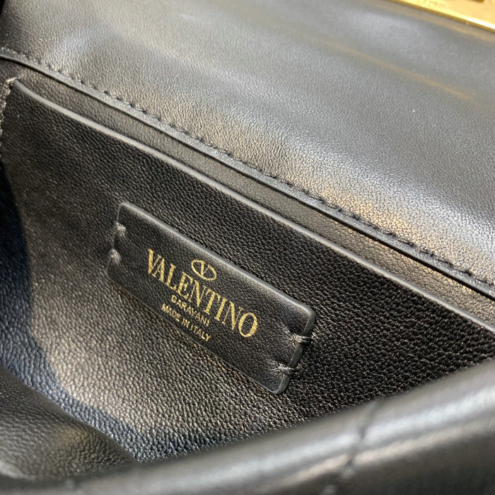 Valentino Small Roman Stud The Shoulder Bag Black WB0l04