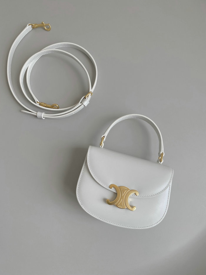 Celine Mini Besace Triomph Bag White C35022