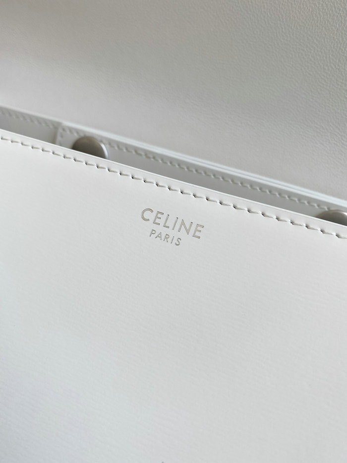 Celine Trapeze Triomphe Bag White C35038