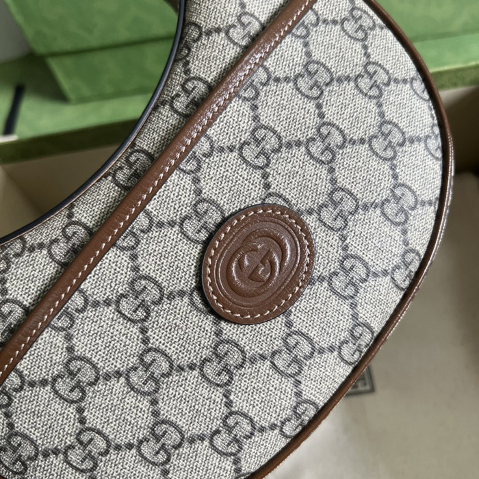 Gucci GG half-moon-shaped mini bag Brown 726843
