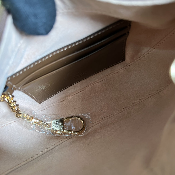 Gucci GG half-moon-shaped mini bag Brown 726843