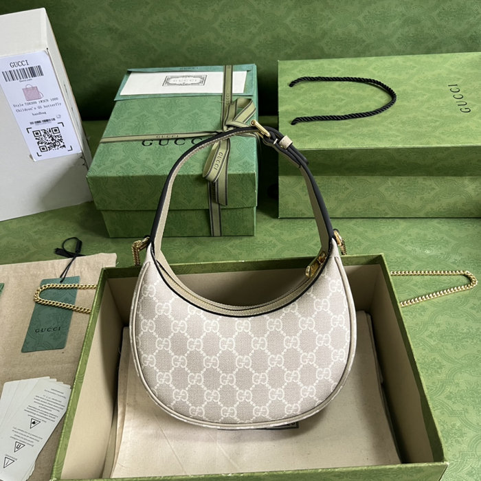 Gucci GG half-moon-shaped mini bag White 726843