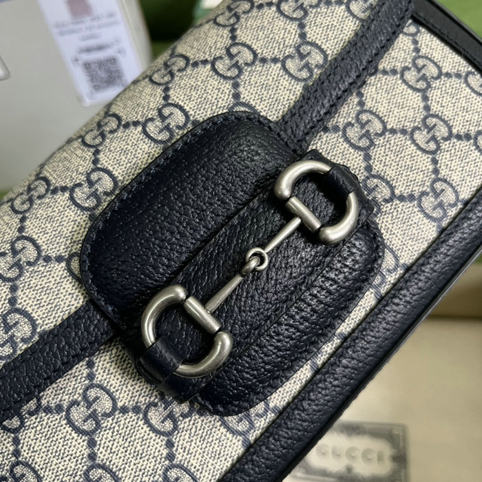 Gucci Horsebit 1955 GG Supreme shoulder bag Black 735178
