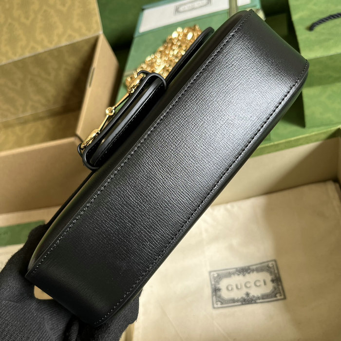 Gucci Horsebit 1955 small shoulder bag Black 735178