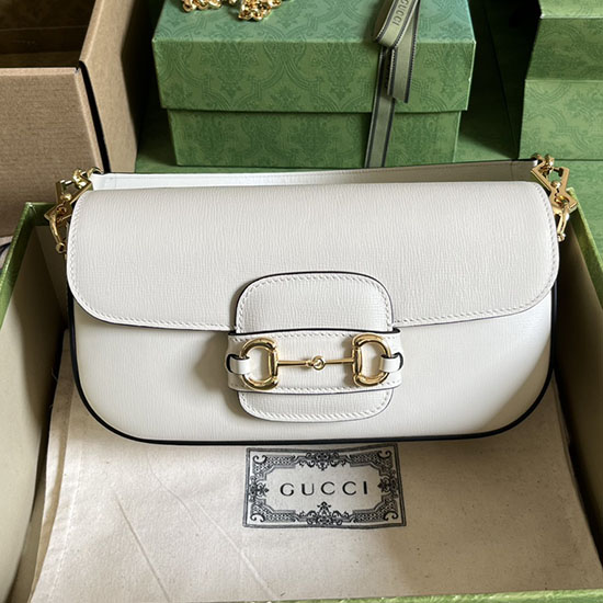 Gucci Horsebit 1955 small shoulder bag White 735178
